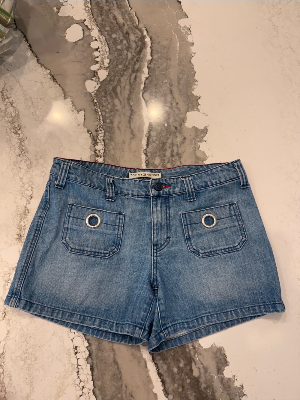 Tommy Hilfiger Vintage Grommet Jean Denim Shorts